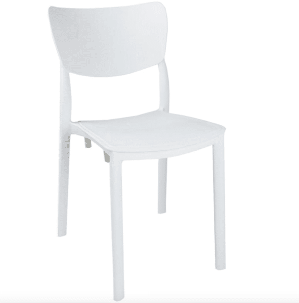 SEDIA POLIPROPILENE SEDIE BAR RISTORANTE GIARDINO INTERNO ESTERNO BIANCO LBR