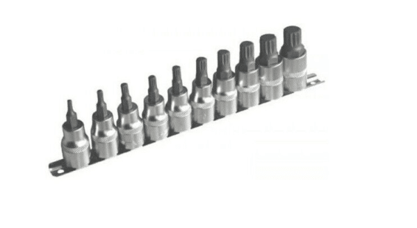 SET BUSSOLE INSERTI PUNTE XZN BUSSOLA M4 M18 10 PEZZI PZ 1/2'' 647sa
