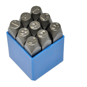 SET PUNZONI STAMPINI NUMERI 9pz DA 10mm TIMBRI PUNZONATORI MARCATURA SU METALLO