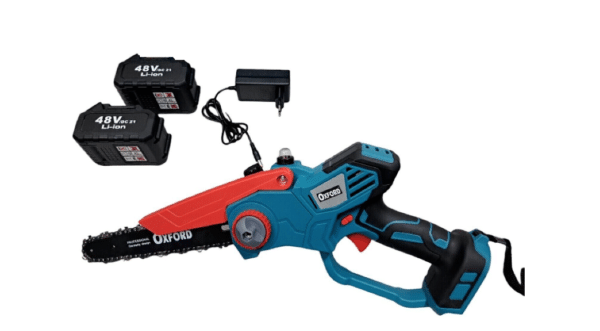 MOTOSEGA BATTERIA 8'' POLLICI 20CM 48V ELETTROSEGA 2 BATTERIE SERBATOIO OLIO 021