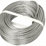 FUNE COMMERCIALE CAVO CORDA ACCIAIO ZINCATO 72 FILI 10 MT 4MM 1450KG PARANCO 066