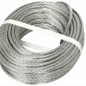 FUNE COMMERCIALE CAVO CORDA ACCIAIO ZINCATO 72 FILI 10 MT 4MM 1450KG PARANCO 066