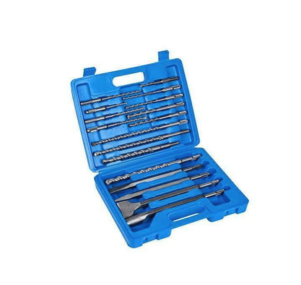 SET 17PZ PUNTE CESELLI TRAPANO SDS PLUS 5,5A16MM MURATURA TRAPANI CEMENTO SK 874