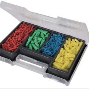 KIT 300pz VALIGETTA PUNTE FERRO MURO LEGNO TASSELLI VITI INSERTI ASSORTITI 446sl