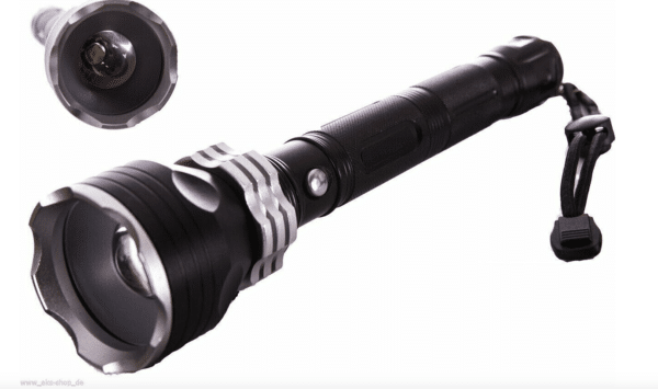 TORCIA LAMPADA TATTICA LED CREE T6 2000 LUMENS RICARICABILE CON PROLUNGA 1899T6