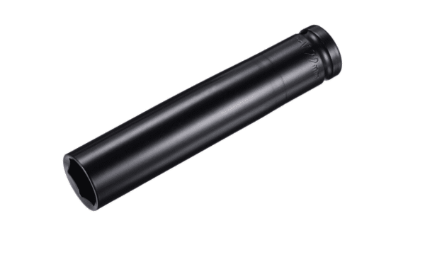 BUSSOLA IMPATTO LUNGA 21 MM ESAGONALE ATTACCO 1/2" AVVITATORE 19 CM NERA