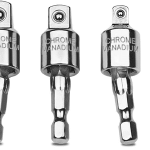KIT 3 ADATTATORI SNODO ATTACCO 1/4 PER BUSSOLE AVVITATORE TRAPANO 1/4 3/8 1/2 LI