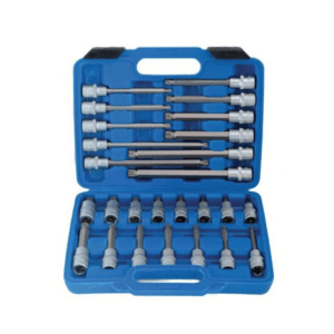 CHIAVI BUSSOLA 26 PZ INSERTI MILLERIGHE XZN 1/2" LUNGHE MECCANICO M5 M16 612sa