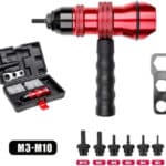 RIVETTATRICE ADATTATORE TRAPANO AVVITATORE M3 M4 M5 M6 M8 M10 VALIGETTA 455xi
