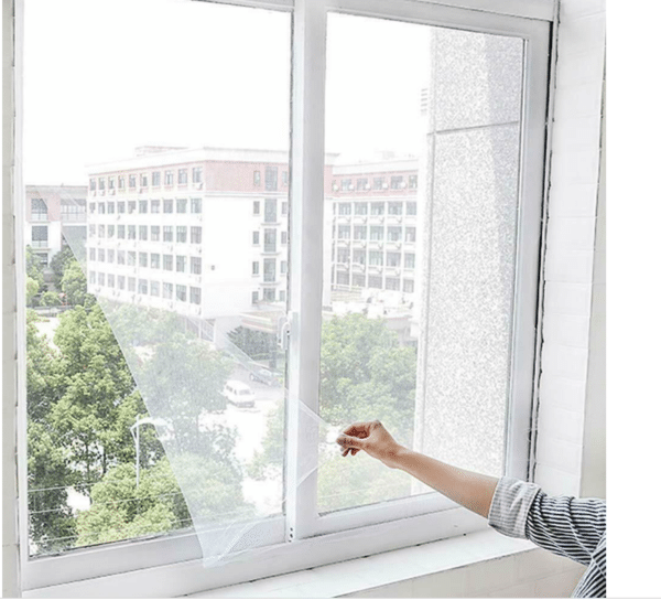ZANZARIERA ADESIVA STRAPPO TELO FINESTRE PORTE 150x200 ANTI ZANZARE INSETTI 097