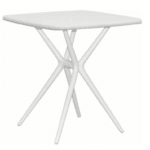 TAVOLO QUADRATO DA INTERNO ESTERNO GIARDINO POLIPROPILENE 70x70x74h BIANCO 641v