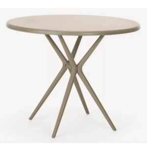 TAVOLO TONDO DA INTERNO ESTERNO GIARDINO POLIPROPILENE CM Ø80x74h TORTORA 627v
