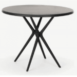 TAVOLO TONDO DA INTERNO ESTERNO GIARDINO POLIPROPILENE CM Ø80x74h NERO 603v