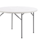 TAVOLO TONDO DA INTERNO ESTERNO CATERING POLIPROPILENE CM Ø120x74h BIANCO 482v