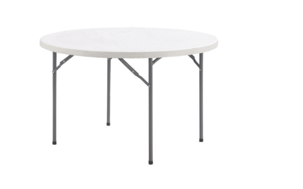 TAVOLO TONDO DA INTERNO ESTERNO CATERING POLIPROPILENE CM Ø120x74h BIANCO 482v