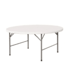 TAVOLO TONDO DA INTERNO ESTERNO CATERING POLIPROPILENE CM Ø150x74h BIANCO 499v