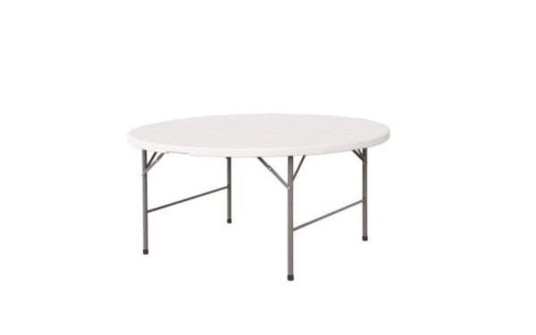 TAVOLO TONDO DA INTERNO ESTERNO CATERING POLIPROPILENE CM Ø150x74h BIANCO 499v