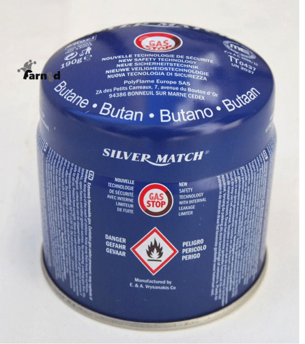 4 PZ BOMBOLETTA RICARICA UNIVERSALE CARTUCCIA GAS BUTANO CAMPEGGIO 190 GR BLU
