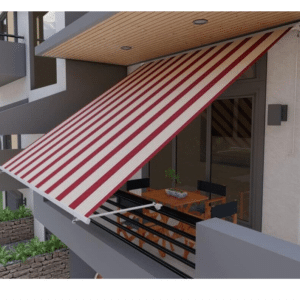 TENDA DA SOLE A CADUTA BALCONE SENZA CASSONE 3x2,5 MT BEIGE/BORDEAUX BRACCI 4900