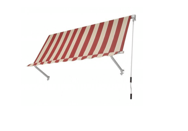 TENDA DA SOLE A CADUTA BALCONE SENZA CASSONE 2,5x2,5 MT BEIGE/BORDEAUX 3930