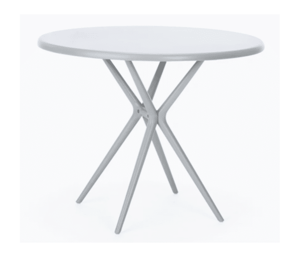 TAVOLO TONDO DA INTERNO ESTERNO GIARDINO POLIPROPILENE CM Ø80x74h BIANCO 610v