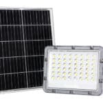 FARO FARETTO LED ENERGIA SOLARE PANNELLO CREPUSCOLARE + TELECOMANDO 4000K 397ce