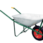 CARRIOLA DA GIARDINO SMONTATA EDILIZIA VASCA 75LT ZINCATA RUOTA PNEUMATICA 586sx