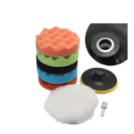 KIT LUCIDATURA AUTO DISCHI SPUGNA TAMPONE PLATORELLO 150 MM 6" POLLICI 7 PZ 005x