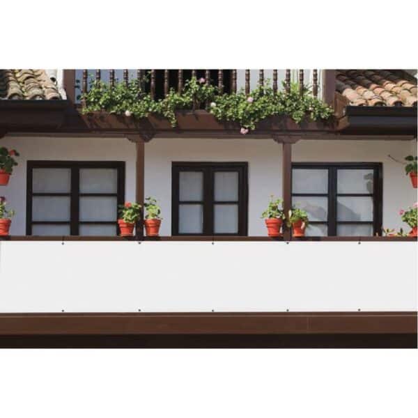 TELO COPERTURA FRANGIVISTA PVC CM 90x300 RECINZIONE BALCONE BIANCO 340df