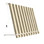 TENDA DA SOLE A CADUTA BALCONE SENZA CASSONE 2,5x2,5 MT BEIGE RIGATO 3936