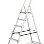 SCALA ALLUMINIO DOMESTICA PIEGHEVOLE LEGGERA 6 GRADINI H 191cm 125 KG SALVASPAZIO 007dr