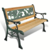 PANCA PANCHINA SEDUTA LEGNO SCHIENALE CM 82x39x50 h GIARDINO ESTERNO 3 POSTI 080