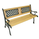 PANCA PANCHINA SEDUTA LEGNO SCHIENALE CM 122x54x73 h GIARDINO ESTERNO 3 POSTI 097