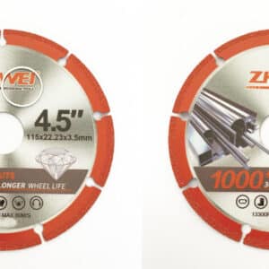 KIT 2 DISCO DISCHI METALLO FERRO TAGLIO 115 x 22.23 x 3.5 mm 4,5" DIAMANTATO SMERIGLIATRICE 329zh