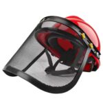 CASCO ELMETTO CON VISIERA A RETE PROTETTIVO GIARDINAGGIO TAGLIAERBA RO