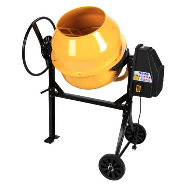 BETONIERA 130L 500W 240V IMPASTATRICE ELETTRICA MISCELATORE CEMENTO 2 RUOTE 792e