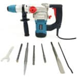 TRAPANO MARTELLO DEMOLITORE TASSELLATORE ELETTRICO 26mm 1500W PLUS PUNTE 194vt