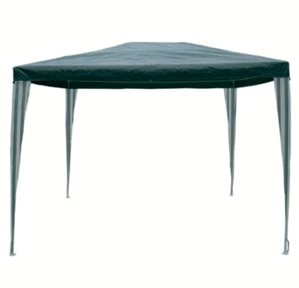 GAZEBO 3X4 MT SMONTABILE METALLO POLIETILENE GIARDINO ESTERNO VERDE BIANCO