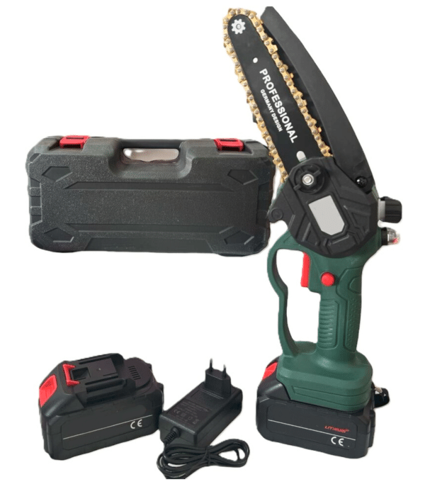 MOTOSEGA BATTERIA 21V 8" 20 CM ELETTROSEGA OLIO POTATURA POTA TAGLIARAMI 124ox