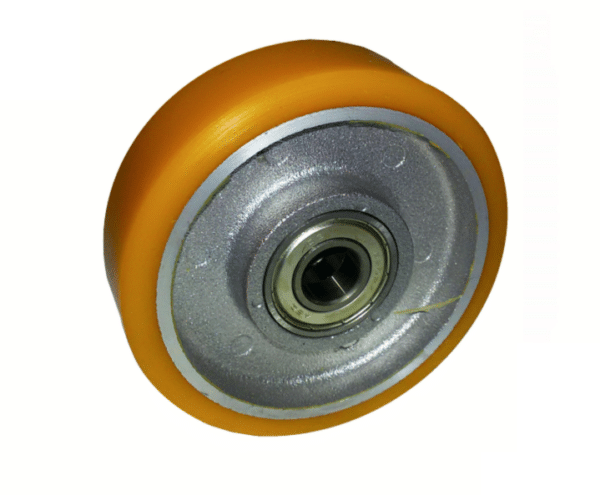 RUOTA ALLUMINIO RUOTE INDUSTRIALE POLIURETANO mm 100x30 CUSCINETTI 370av