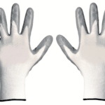 120 PAIA DI GUANTI DA LAVORO SPALMATI NYLON NITRILE MISURA 9 GUANTO COPPIA BIANCHI 0WGra