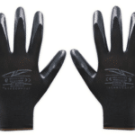 120 PAIA DI GUANTI DA LAVORO SPALMATI NYLON NITRILE GUANTO COPPIA NERI 02BB TAGLIA 9
