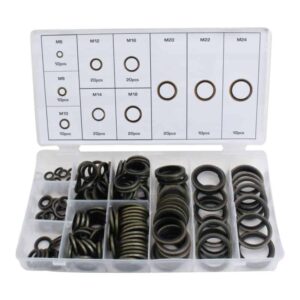 Rondelle 150 pz guarnizioni metallo gommato tappi tappo olio motore 10 misure 081sa
