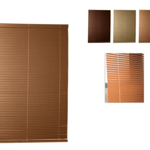 TENDA DA SOLE VENEZIANA 120x160 cm IN PVC DA INTERNI CASA VENEZIANE PARASOLE MARRONE 066ds