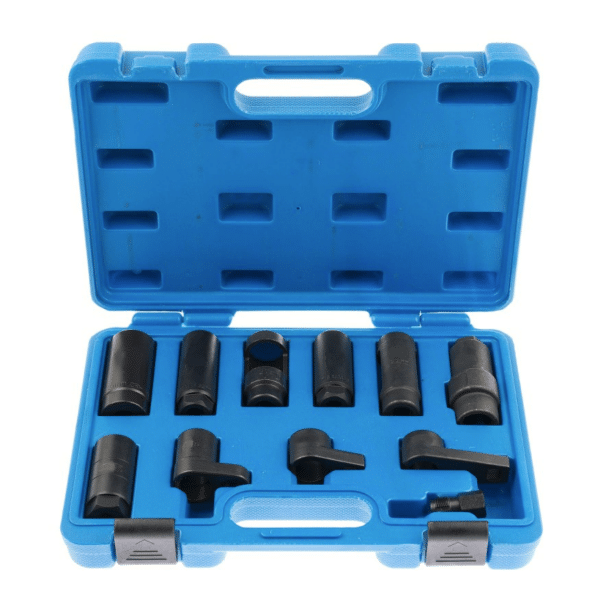 Kit bussole rimozione iniettori attrezzi motore sonda lambda presa aria 11 pz 034sa