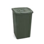 Bidone contenitore pattumiera plastica raccolta differenziata rifiuti verde 50 lt 535du