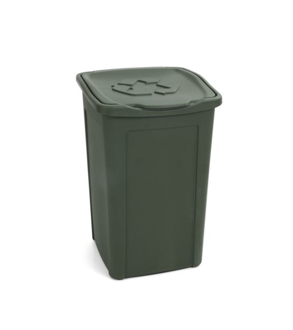 Bidone contenitore pattumiera plastica raccolta differenziata rifiuti verde 50 lt 535du