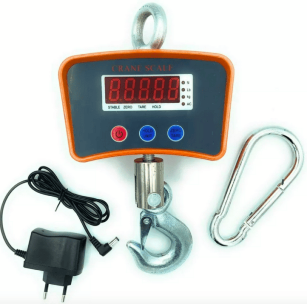 BILANCIA DINAMOMETRO DIGITALE STRAPPO GRU GANCIO PORTATA 500 KG INDUSTRIALE