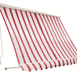 Tenda da sole a caduta braccetti balcone cassone 3x2,5 mt bordeaux crema rigato 5400