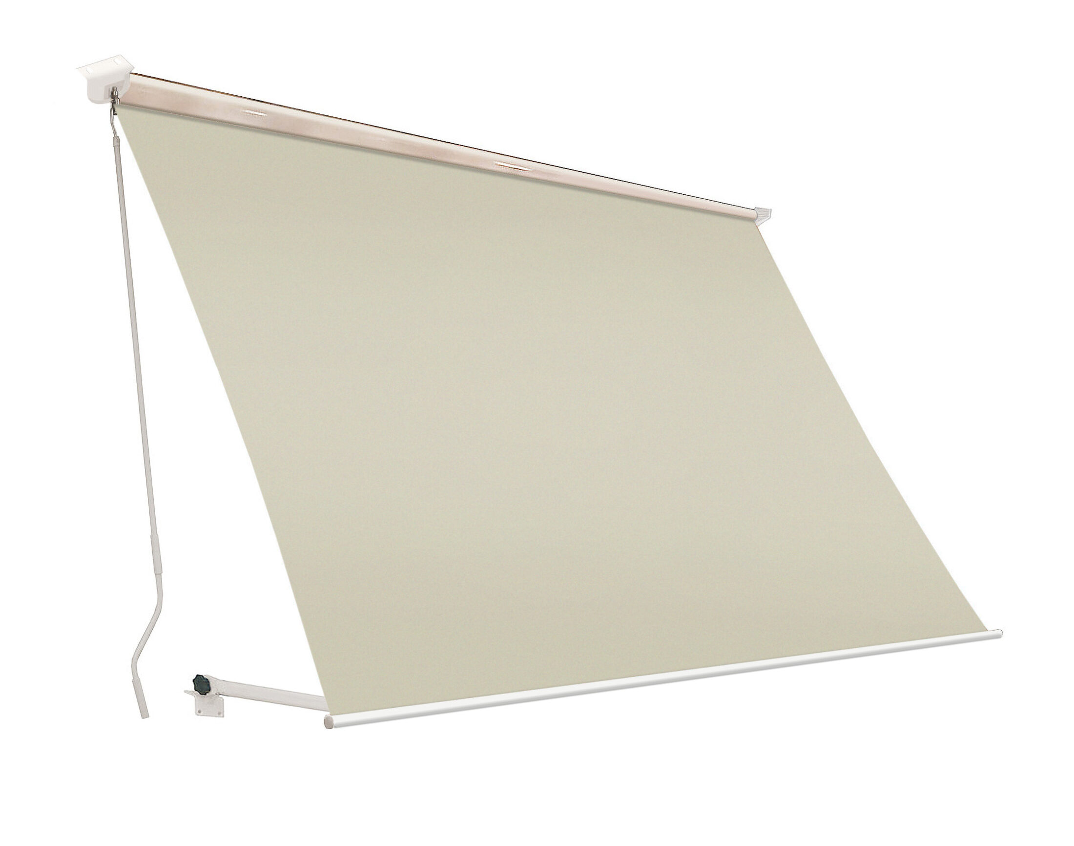 TENDA A CADUTA CASSONATA ECO - SENZA MANTOVANA BEIGE Tenda da sole a caduta braccetti balcone cassone 3x2,5 mt beige 5403 - immagine 1